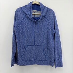 GAP Women's Blue Marled Cowl‎ Neck Long Sleeve Pullover Sweatshirt Large